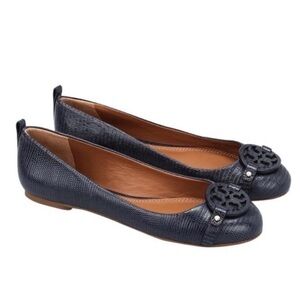 Tory Burch Navy Mini Miller Ballet Flats